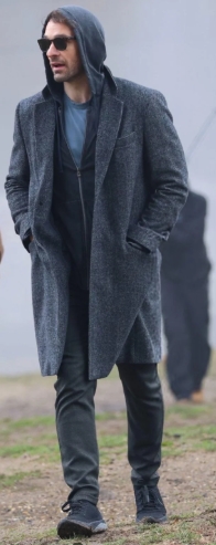 Charlie Cox Daredevil Born Again Grey Coat Charlie Cox Daredevil Born Again Grey Coat